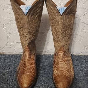 vintage Justin cowboy boots Snakeskin 10.5 in good